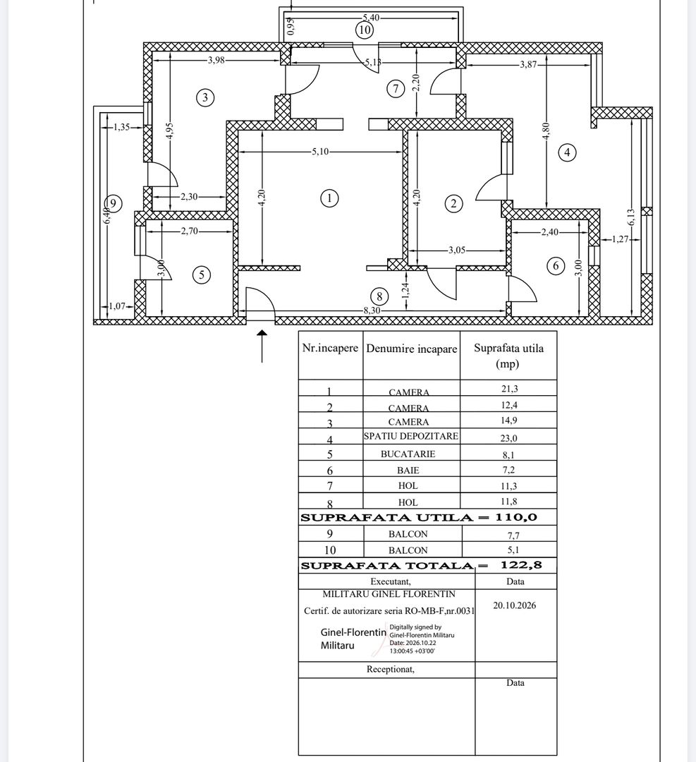 Apartament 3 camere, 105 mp, lift, Valea Cricovului – Drumul Taberei - Poză 5