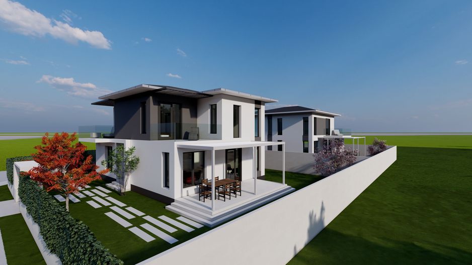 Vila proiect unic, locatie extraordinara, 4 camere, 3 terase, carport - Poză 4