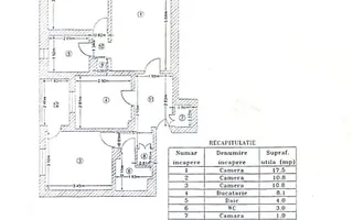 Apartament cu 3 camere de vanzare in zona Metrou Gorjului - Schiță 15