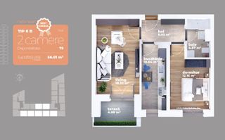 2 camere–Auchan Titan-Mutare rapida-Acces rapid Transport - Schiță 10