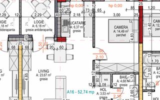 2 camere | 52,74 mp utili | Bucătărie separată | Terra Gardens - Schiță 1