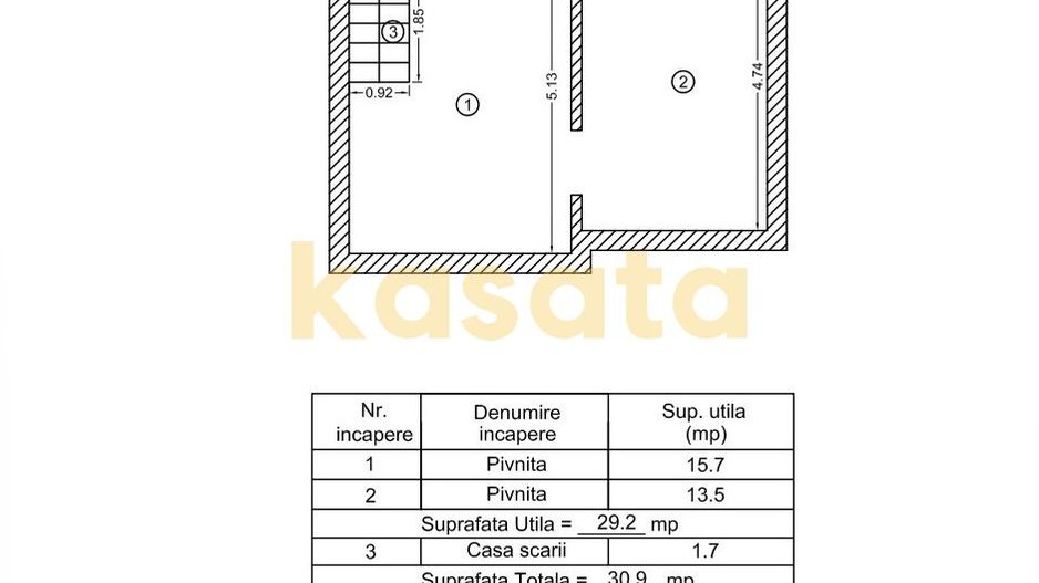 Casă cu 4 camere si curte | zona Regie | teren 252 mp - Schiță 28