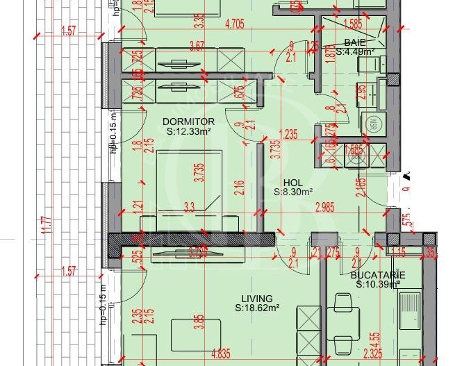 Apartament 3 camere Parcare Gratis Theodor Pallady 5min STB - Schiță 2