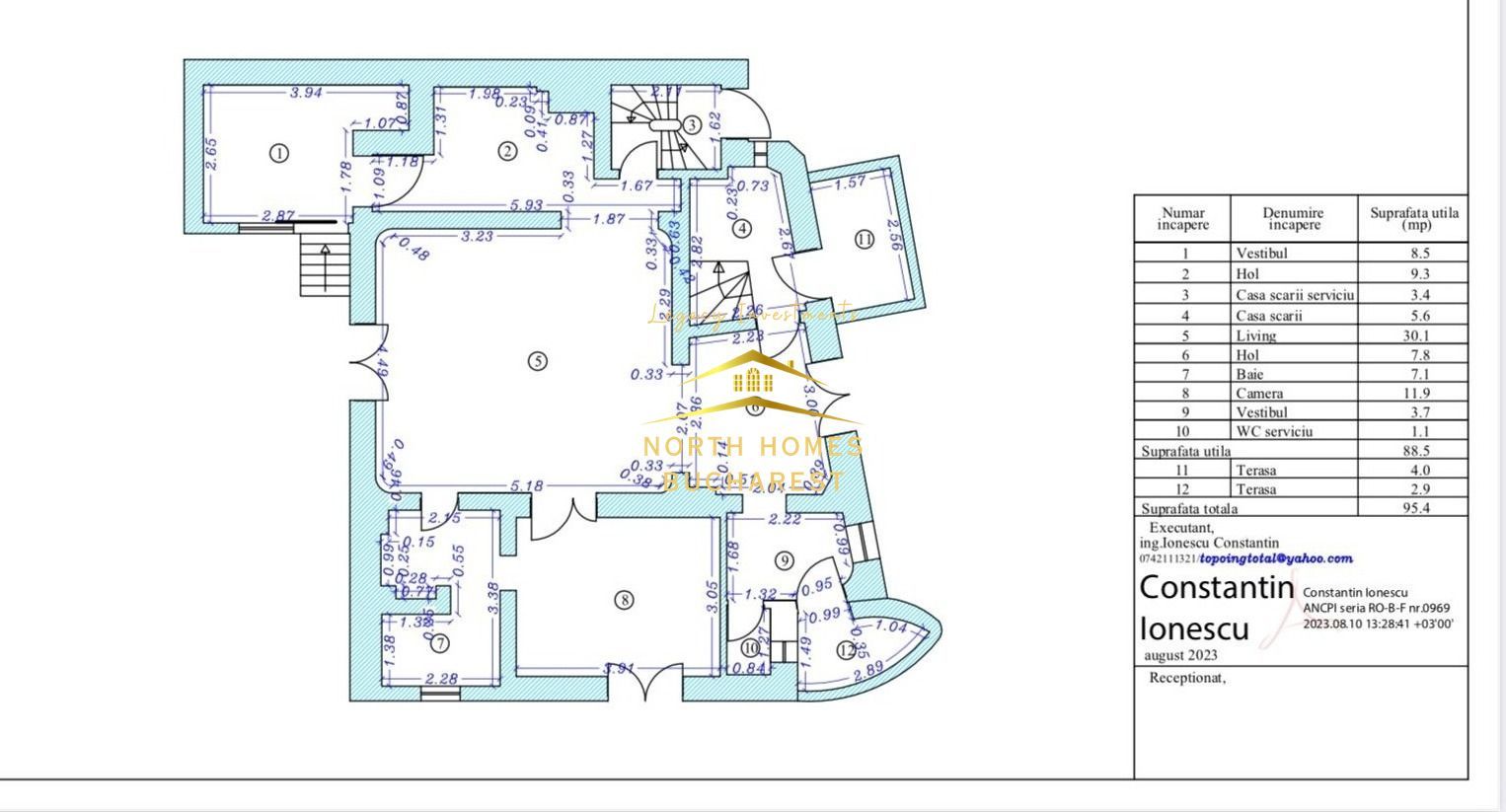 Vila de vanzare  cu acces dublu -zona ARCUL DE TRIMUF-PARCARE - Poză 15