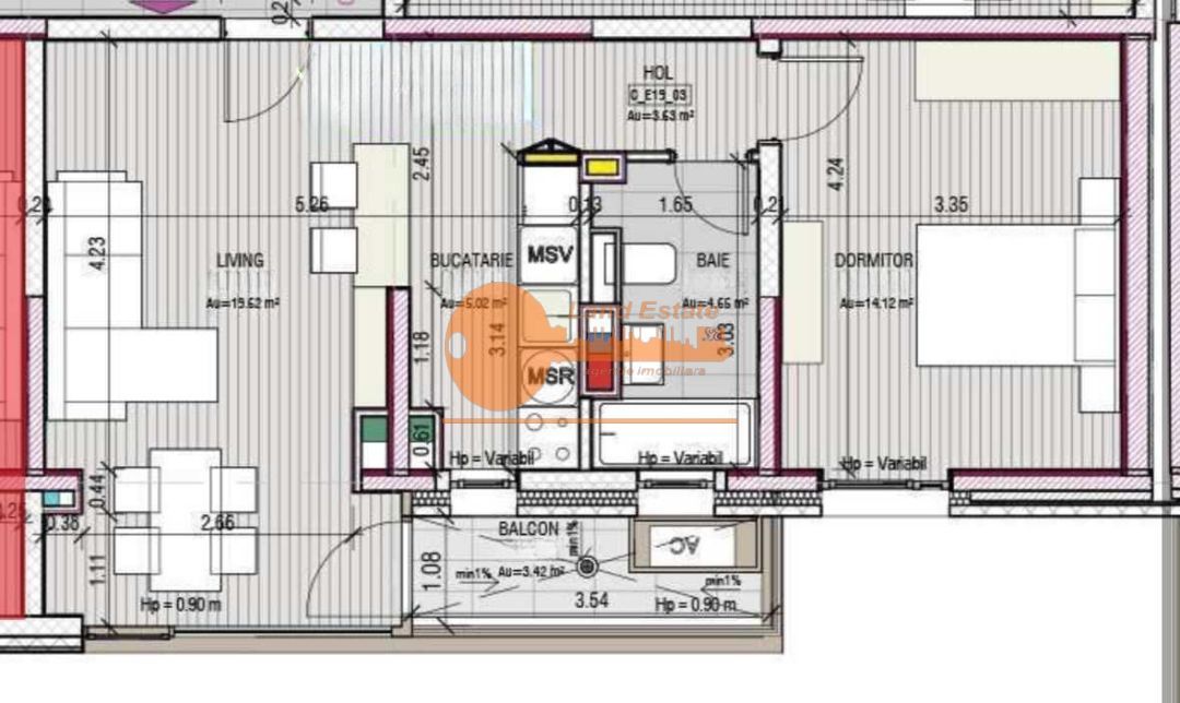 Apartament 2 camere | Tei – Parcul Circului | imobil 2025 - Schiță 8