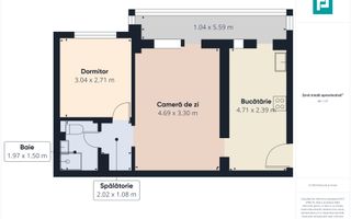 Apartament semidecomandat 2 camere-Calea Romanilor - Poză 10