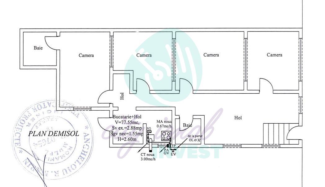 4 camere demisol | Acces stradal | Ideal sediu firmă - Poză 3
