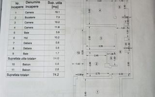 Apartament 3 camere, 74 mp, decomandat, la intrare în Dancu - Poză 9