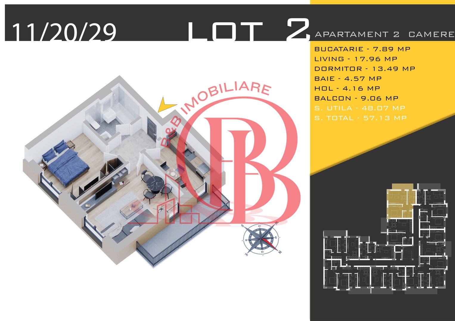 2 camere Parcare Gratis Titan Pallady Pret Promo de Lansare Metrou Nicolae Teclu - Schiță 5