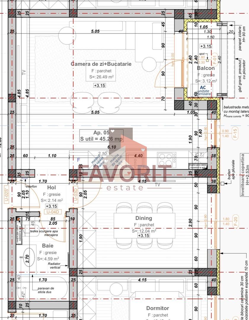 2 camere | Etaj 1 | Loc de parcare | Statie de autobuz | Finisaje la alegere - Schiță 5