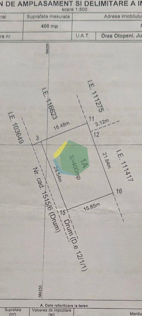 TEREN DE VÂNZARE 400 MP – STR. GRIVIȚEI,/OTOPENI - Poză 5