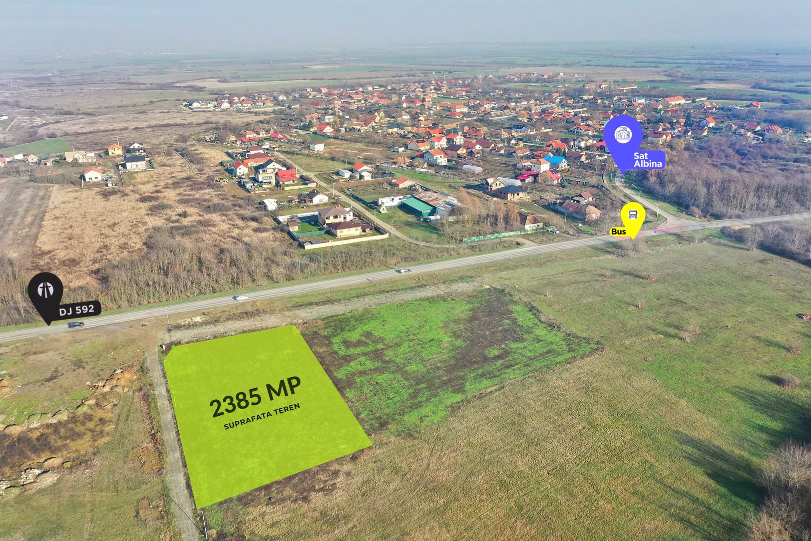 Vanzare | Teren industrial | 2385 MP | Apa Curent Canal | Mosnita Noua - Poză 3