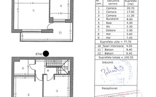 3 camere DUPLEX + LOC DE PARCARE +BOXA || TEI - Schiță 26
