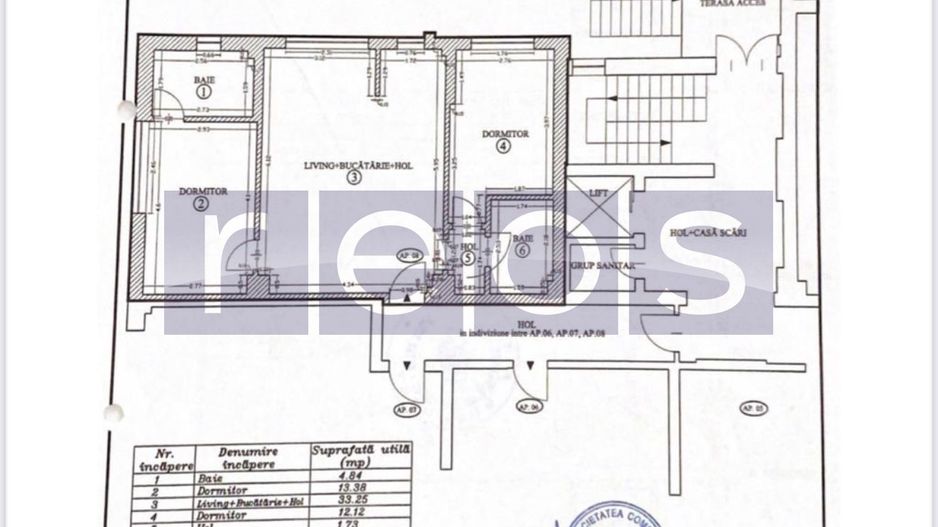 VANZARE APARTAMENT 3 CAMERE BANEASA | NORTH LANE | 70 MP - Schiță 15