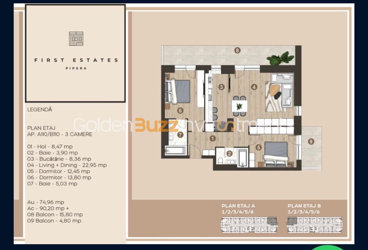 Apartament 3 camere First Estate I Parcare subterana inclusa - Poză 2