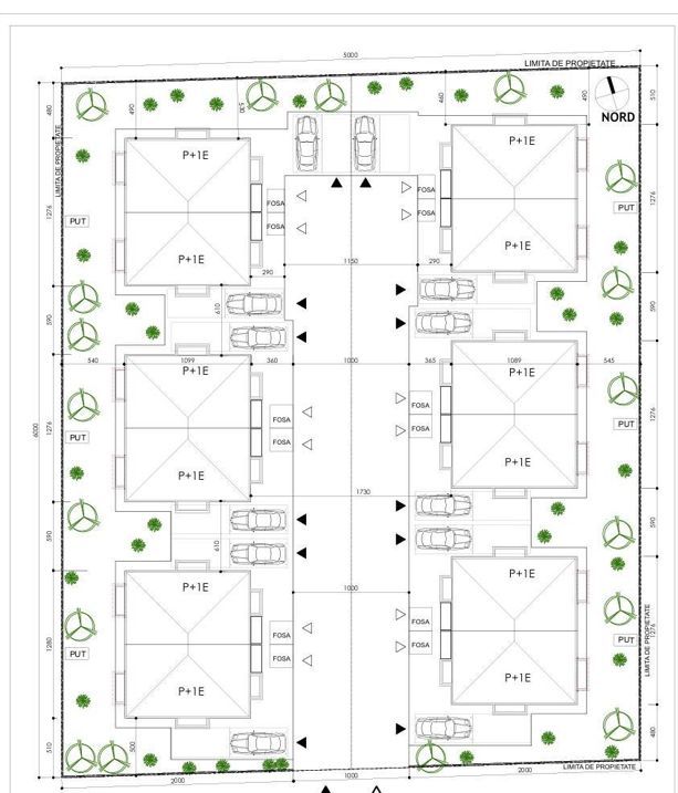 VILA 4 CAMERE TUNARI| PERETI INDIVIDUALI -TOATE UTILITATILE - Schiță 27