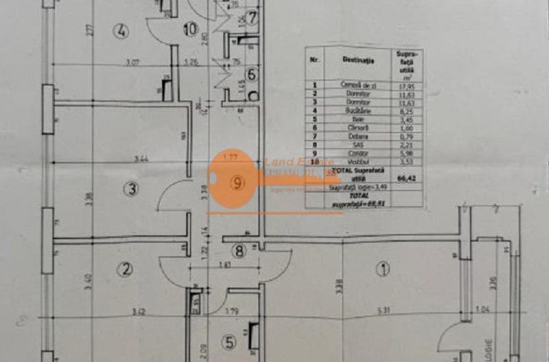 Apartament 3 camere | 2min de metrou Dristor | Complet mobilat și utilat - Schiță 15