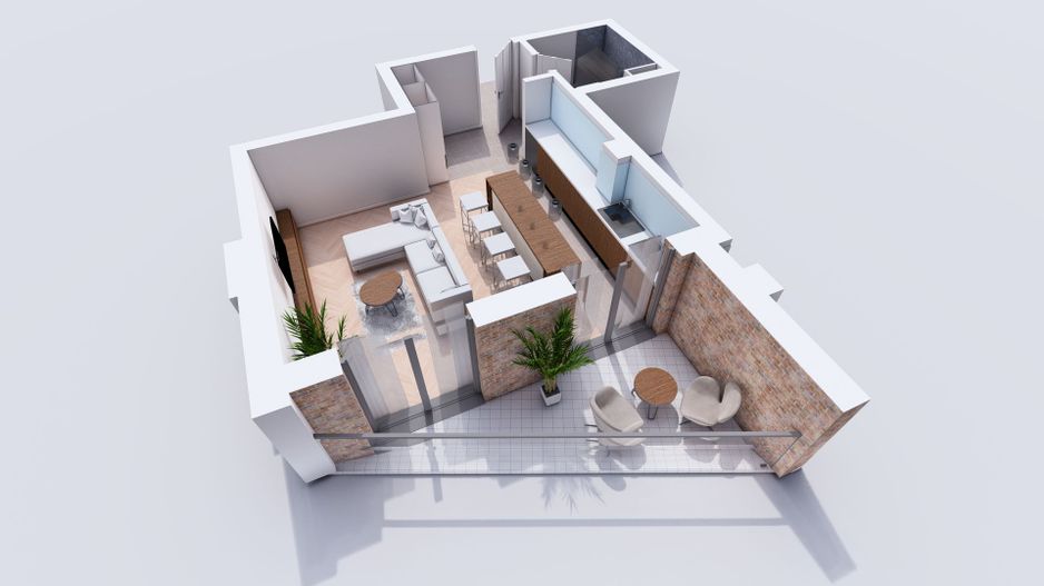 Ap.artament 1 camera, 40mp, 50.000euro Bucium-Visan - Poză 2