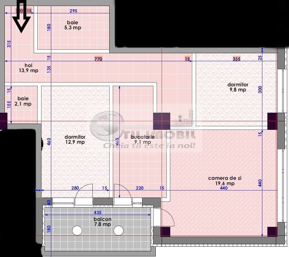NICOLINA TUDOR NECULAI 3 CAMERE BLOC NOU - 128,000 € - Poză 2
