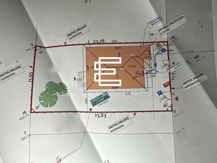 Casă individuală, 4 camere, teren 284 mp, Cristian - Schiță 12