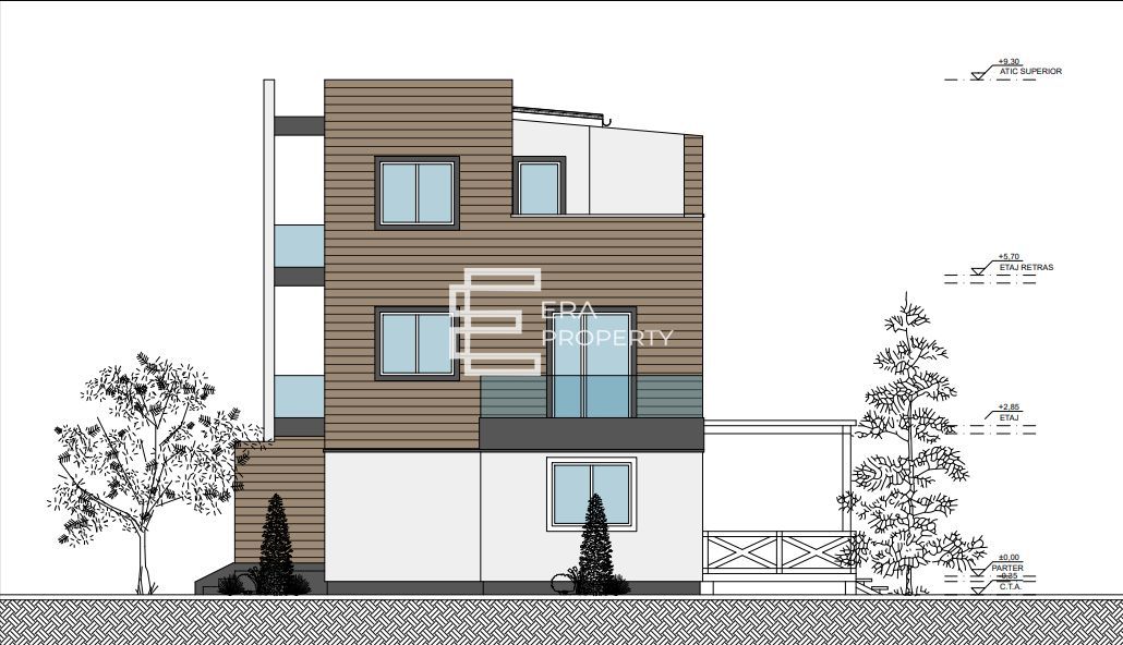 Casă modernă în Sibiu – etaj retras, terase -teren 213 mp - Poză 4