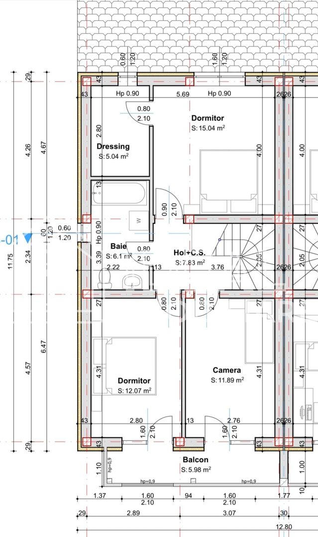 Duplex cu 4 camere si 257 mp de curte, in Calea Cisnadiei - Schiță 3