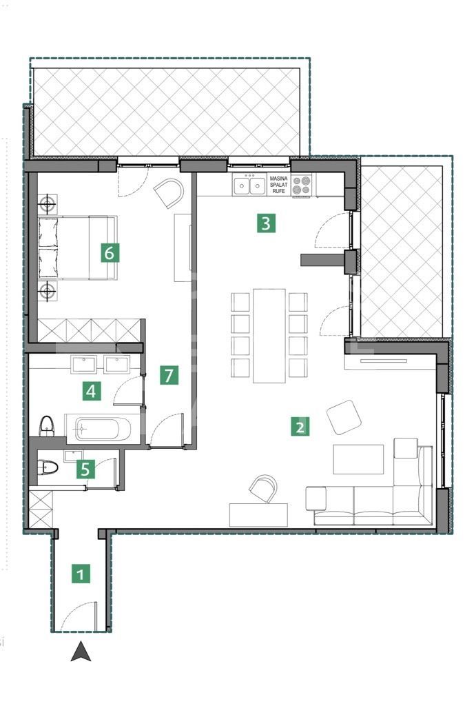 Apartament spațios cu 2 camere, vedere la lac, Sisești - Schiță 7