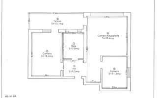 Apartament 3 camere cu terasa, parcare inclusa, zona Andrei Muresanu! - Poză 5