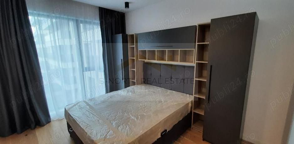 Apartament de închiriat 2 camere Nusco City Pipera | Vedere către grădina - Poză 2