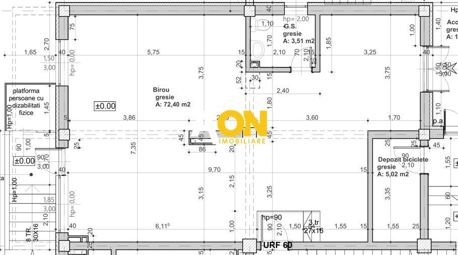Spatiu nou de birouri, 76 mp + boxa 15 mp, zona Centru - Poză 2