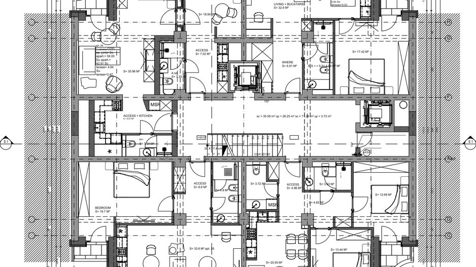 Aparthotel building Unirii B+GF+E+11 floors with 51 apartments, restaurant and SPA - Poză 65