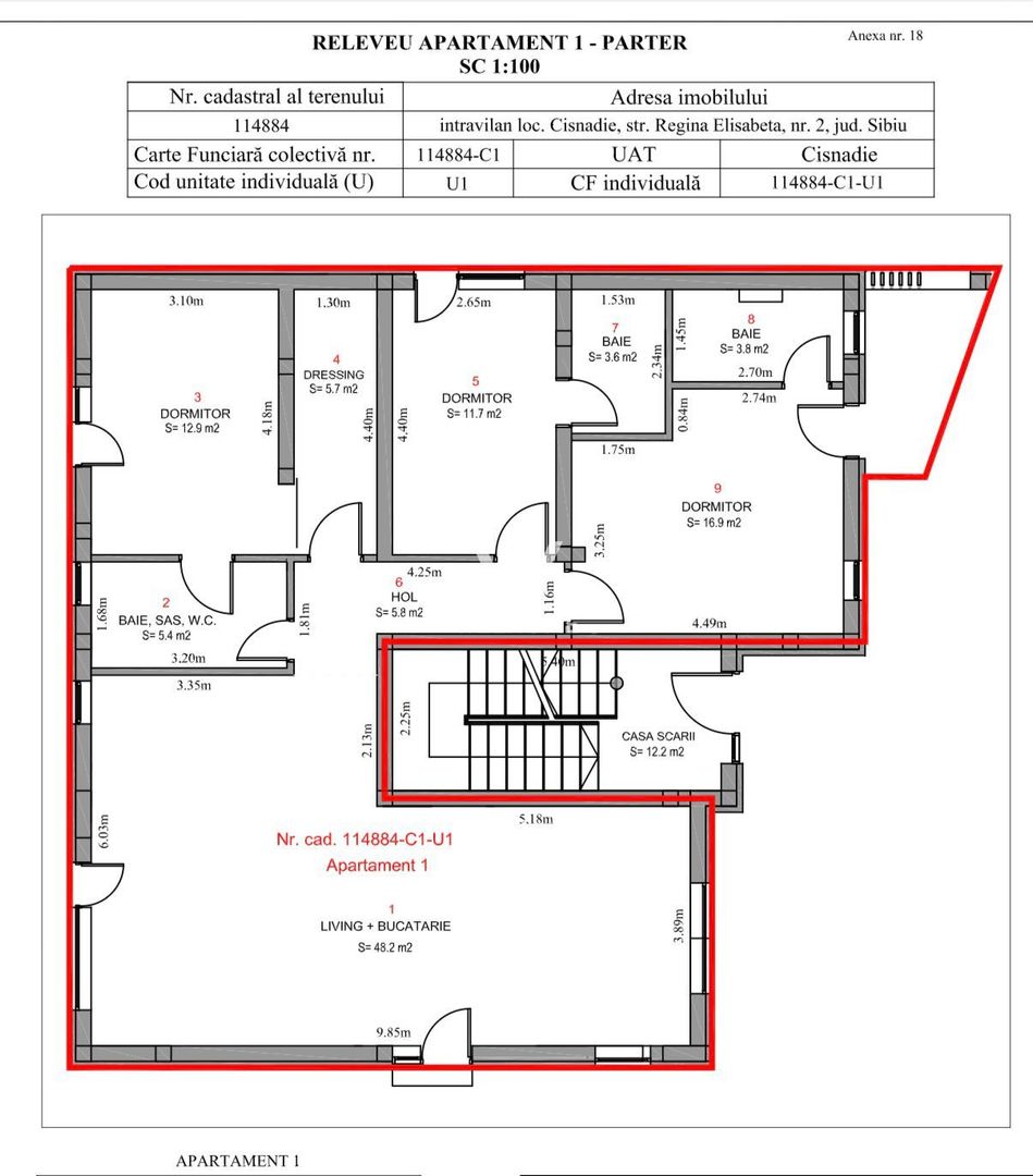 Apartament cu gradina de 200mp, Calea Cisnadiei, Sibiu - Schiță 10