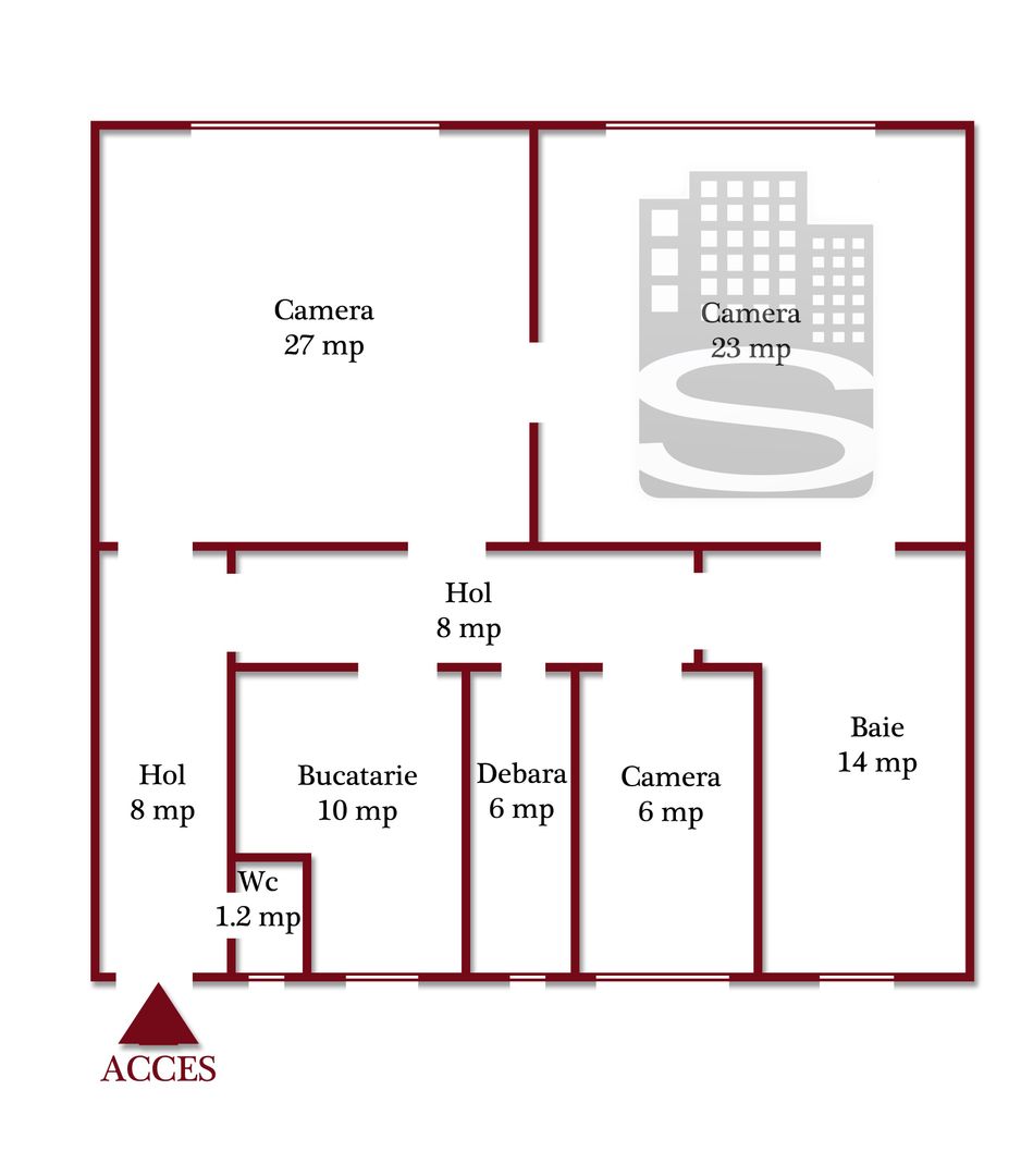 Apartament spatios 3 camere,zona medicina cu garaj si boxa - Poză 2