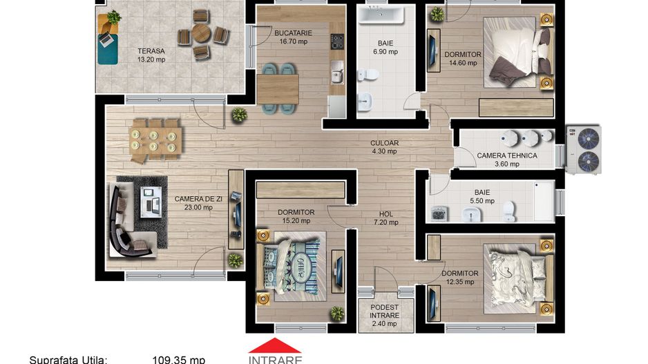 Casa individuala din caramida 4 camere Cartier Izvor Tarlungeni Brasov - Schiță 7