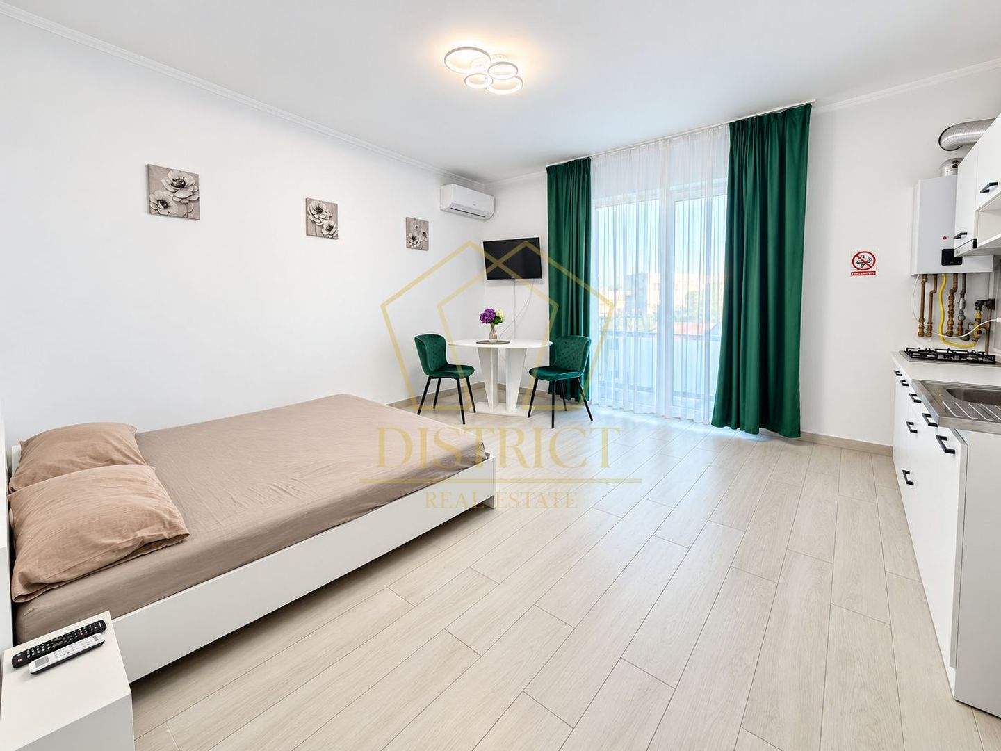 Apartament cu 1 camera mobilat si utilat la parter in Giroc la asfalt. - Poză 1