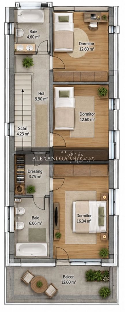 Duplex premium, 4 camere, 170 mp, Europa - Poză 9