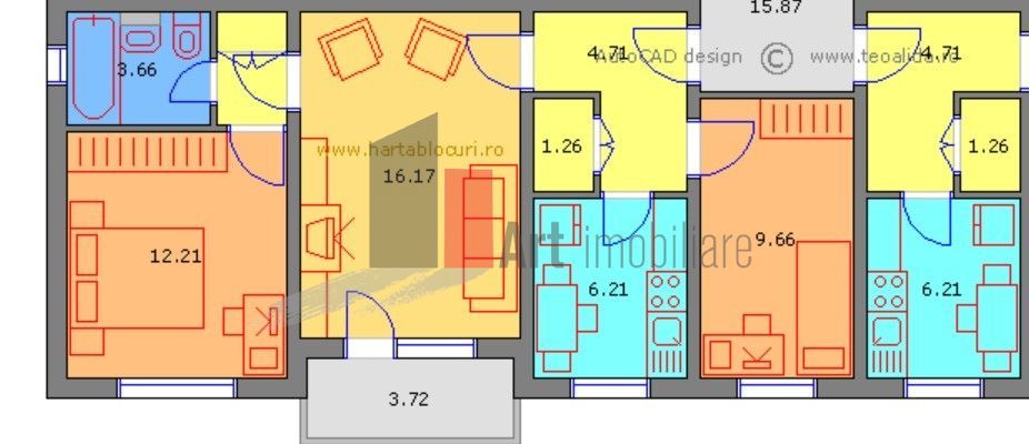 Apartament 3 camere Parc Diham - Schiță 18