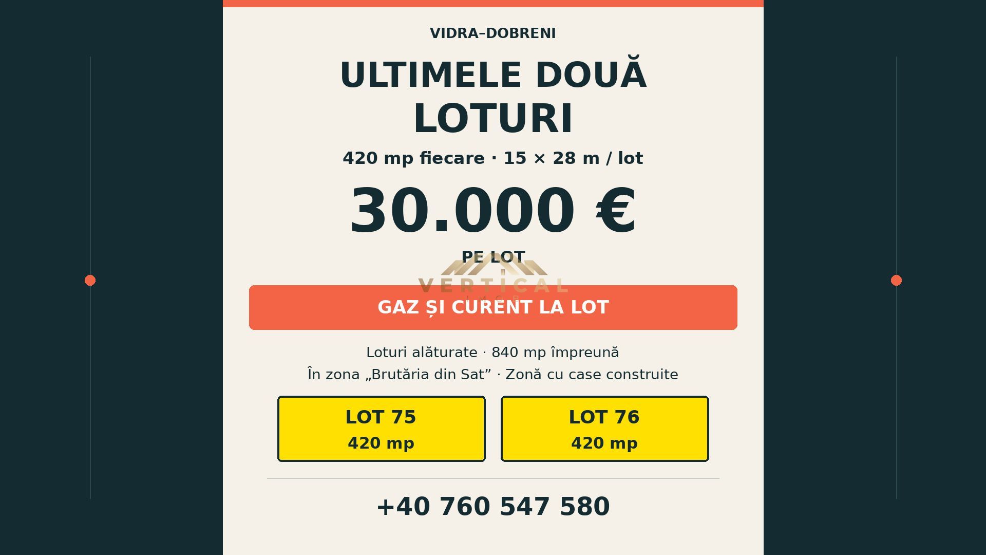 ULTIMELE DOUĂ LOTURI | 420 MP/lot | GAZ ȘI CURENT  VIDRA–BERCENI - Poză 1