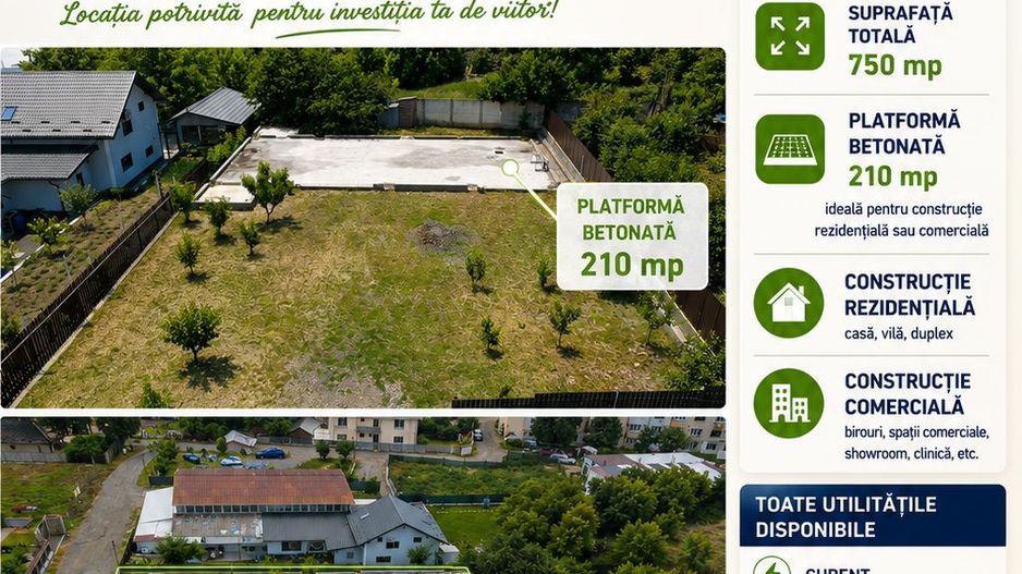 Teren intravilan 750 mp, cu toate utilitățile, VASLUI, zona CASTANILOR - ISU; - Poză 1