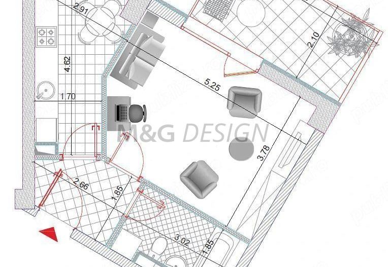 Apartament cu 1 camera - Poză 4