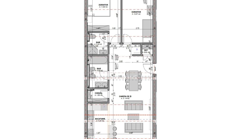 Apartament 3 camere, 2 bai, balcon, aer conditionat - finisat la cheie - Poză 7