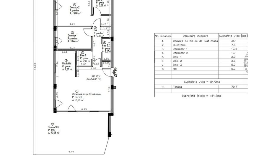 Penthouse de lux – Sopor Unu, Gheorgheni | 84 m² utili + terasa 71 m² - Poză 15