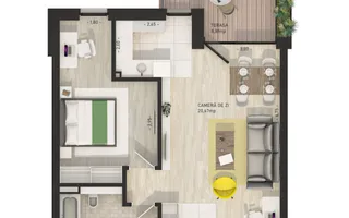 Apartament cu 2 camere și terasă de 8 mp | The Nest - Poză 17