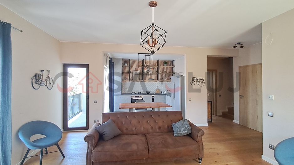 Apartament pe 2 nivele la vilă + Curte, Piscină, Saună și garaj, Gruia!! - Poză 3