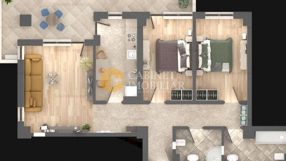 3 Camere - Bloc nou - Avans de 5% - Etaj Intermediar - Podu Ros - Poză 2