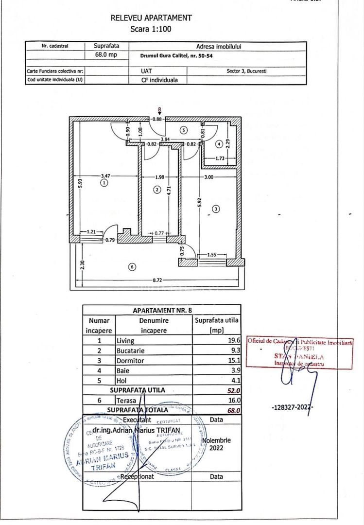 2 camere decomandat | 68 mp cu terasa | Mobilat și utilat |  Pallady - Schiță 5