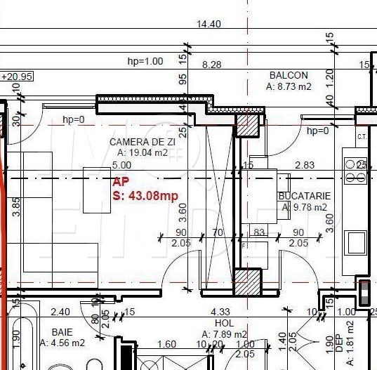 Apartament 43 mp, mobilat/utilat, Sopor, garaj subteran,  Baza Sportiva - Schiță 5