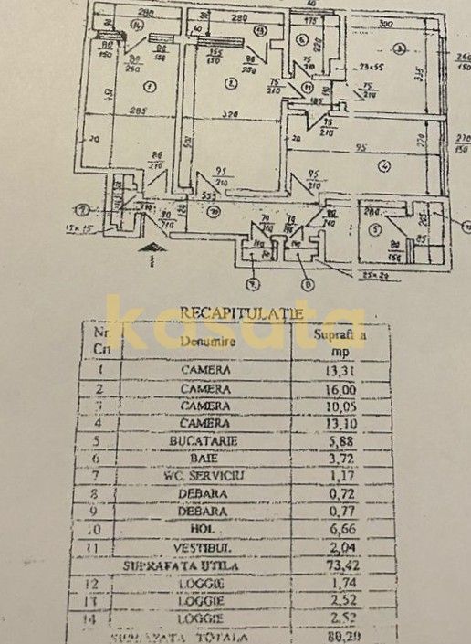 4 Camere | Floreasca | Vedere Panoramica | - Schiță 15
