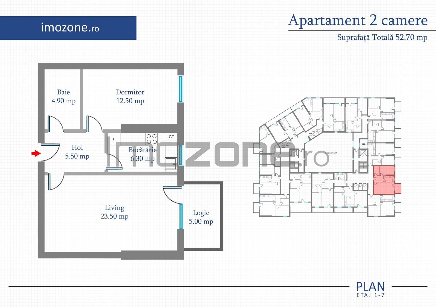Apartament 2 Camere | 77 mp | Bloc Nou | Metrou Pacii / Preciziei | Militari - Poză 8