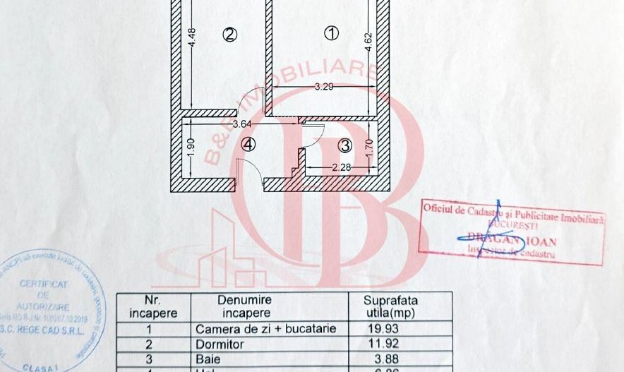 Apartament 2 camere Mobilat Utilat-Th. Pallady Metrou Teclu - Schiță 10